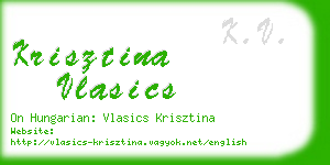 krisztina vlasics business card